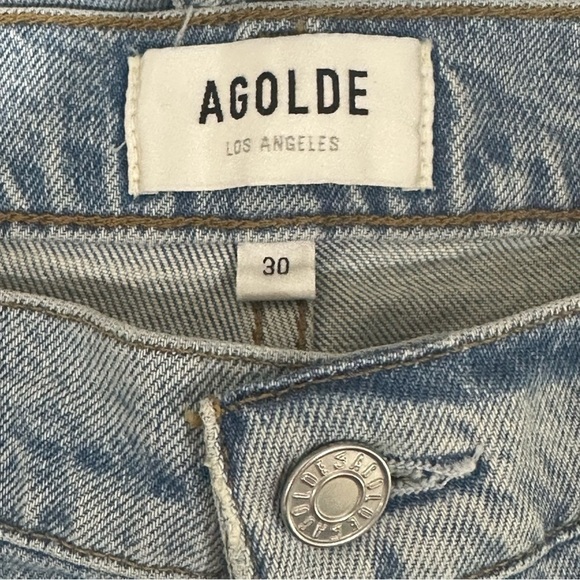 Agolde Riley Crop High Rise Straight Jeans in Bitter - Picture 10 of 15